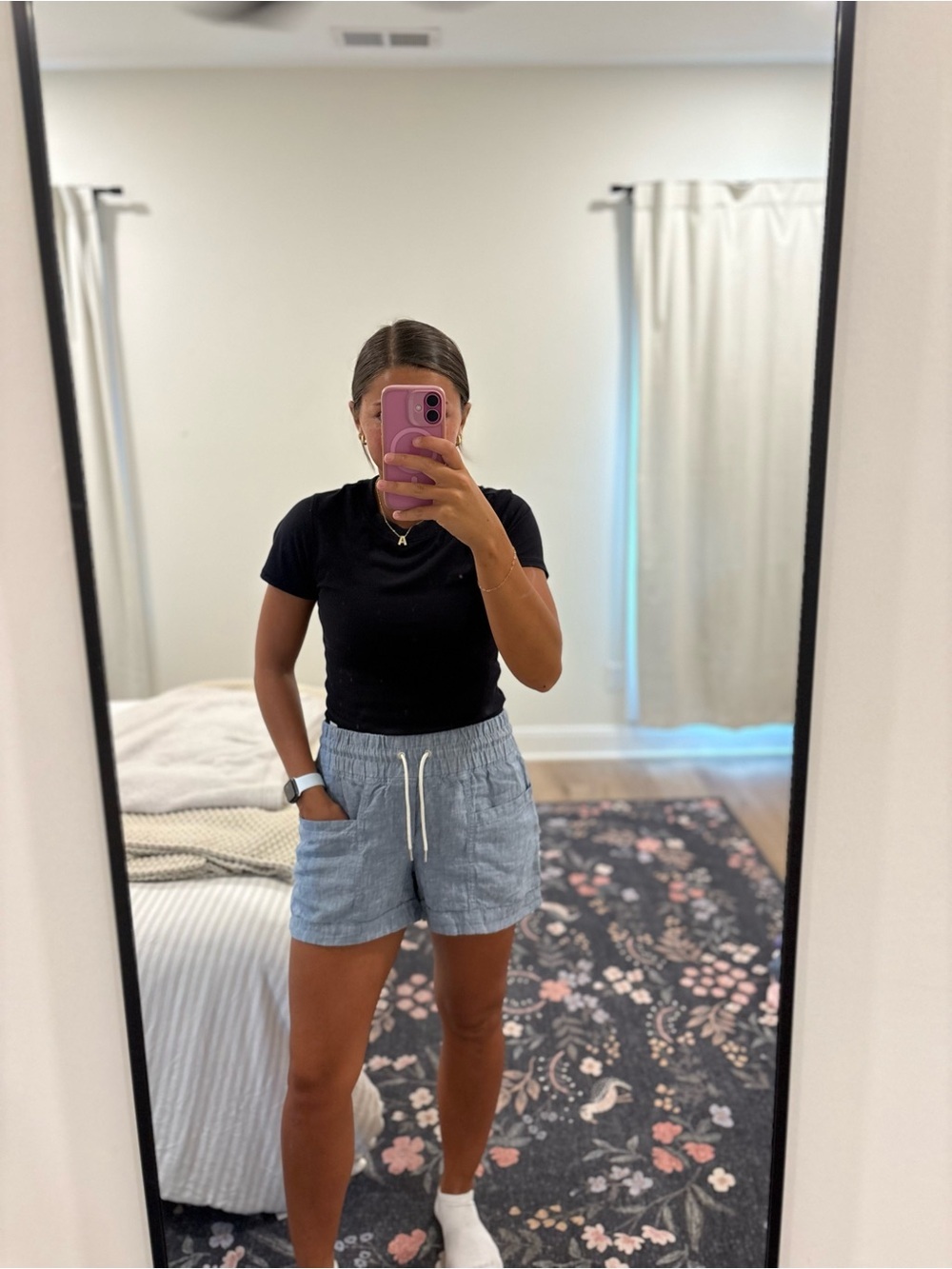 Athleta Cabo Linen Shorts Size 8 4”